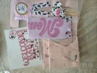 Baby Shower Girl Cow Theme Decorations 