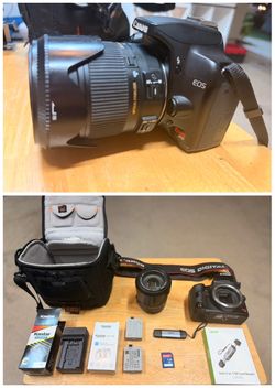 (Price Negotiable) Canon EOS Rebel XS + Sigma 18-250mm Macro Lens Complete Kit