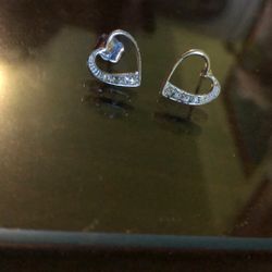 Heart CZ Earrings 