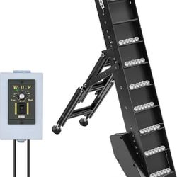Climbing Belt Conveyor, 39 inch Conveying System, Step-Less Speed Adjustment, PVC Belt Conveyor for Packaging Factory, Production Line