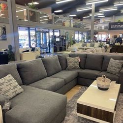 Edenfield Charcoal 3-Piece LAF Chaise Sectional