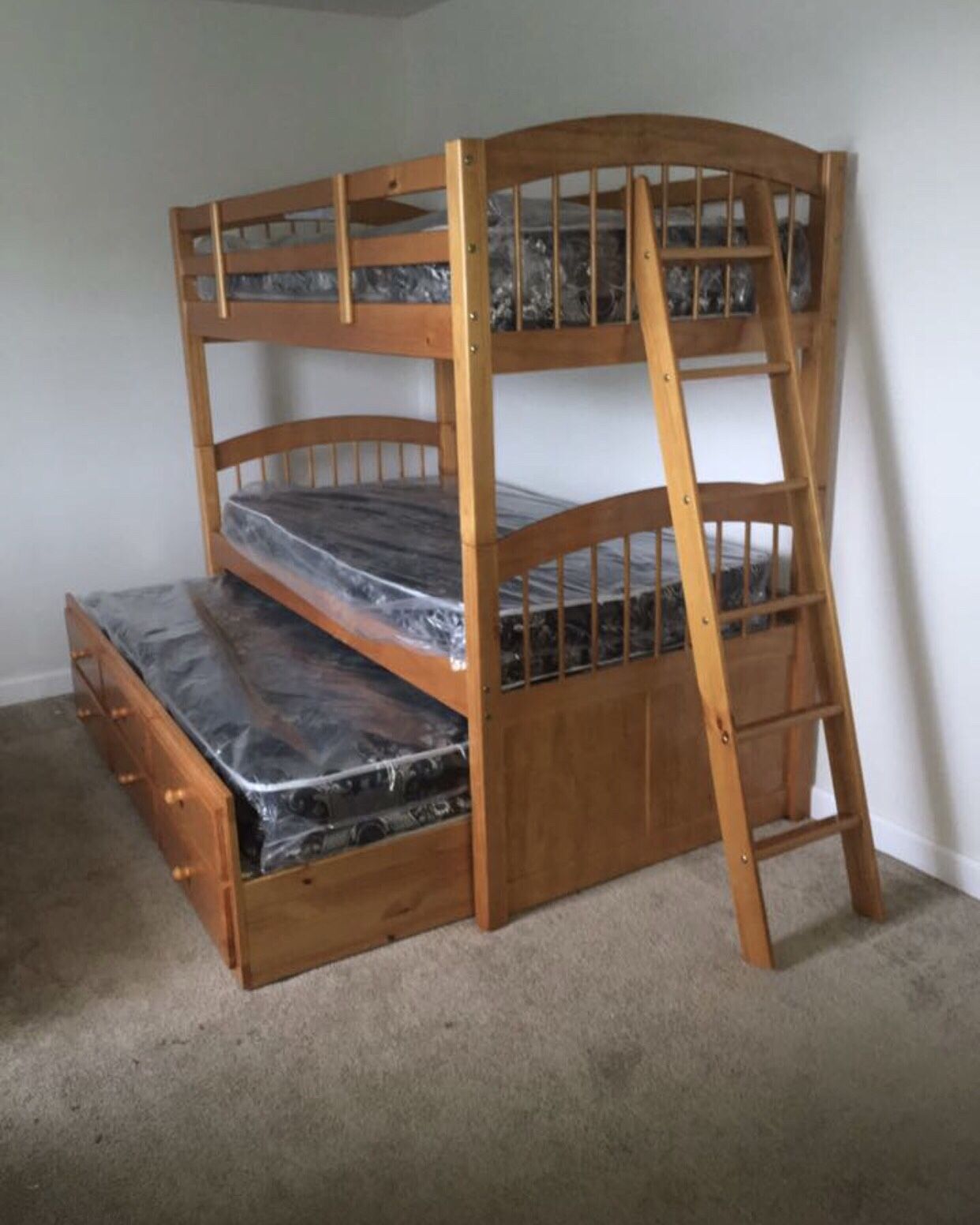 Brand new bunk bed with mattresses