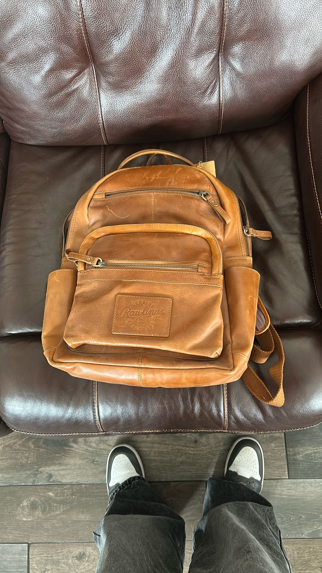 Rawlings Leather Backpack