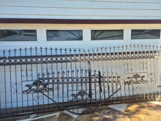 Front metal fence