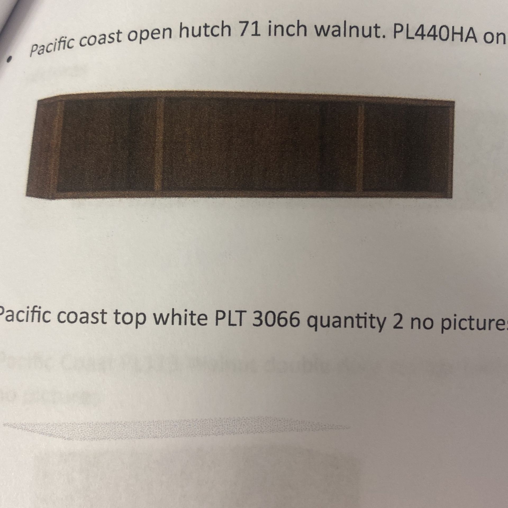 Pacific Coast Walnut Open Hutch 71’