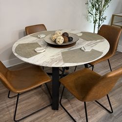 Mesa de 4 chair plus 2 bar chairs grey