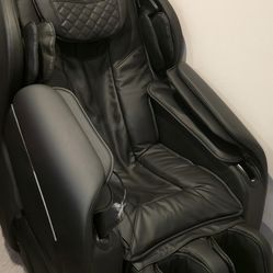 Black Massaging Power Recliner with USB Port