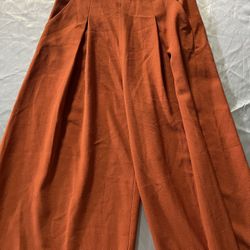 Burnt Orange Wide Leg Pants