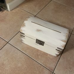 Wedding card chest with cake knives set