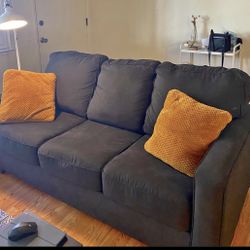 Gray Couch W Queen Bed