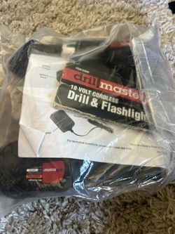 Drill Master And Flashlight Cordless Like New 18v