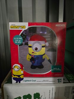 Brand New Lighted Coil Minions Christmas Inflatable. "CHECK OUT MY PAGE FOR MORE DEALS "
