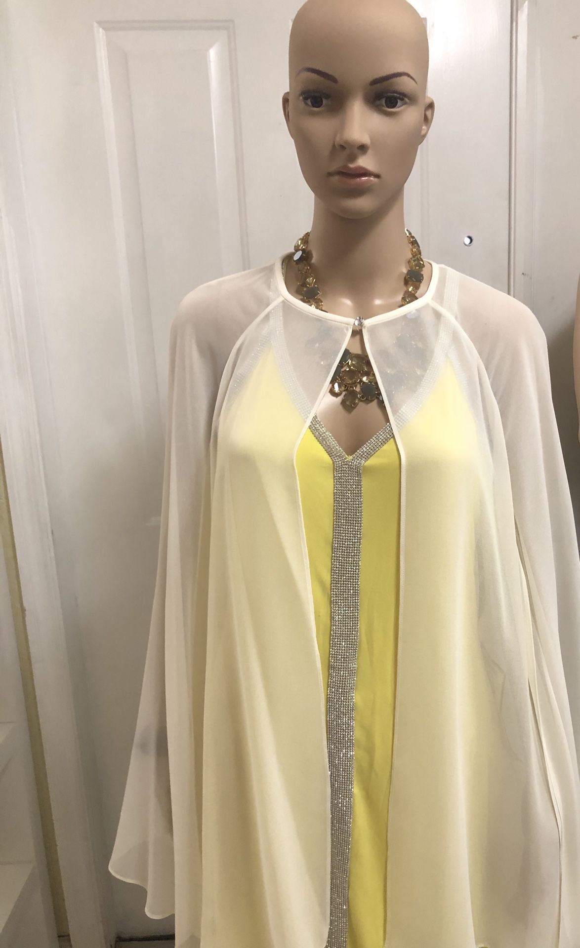 Yellow Dress and Shawl -Brand New $50/$45