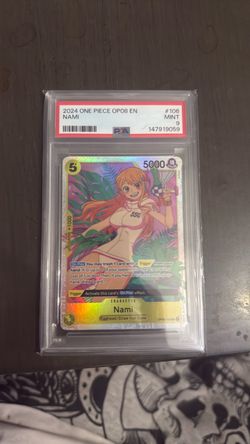 2024 One Piece OP08 EN #106 Nami PSA 9