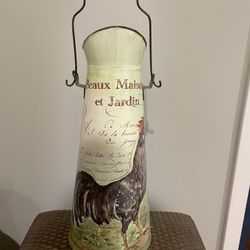 Beautiful, Shabby Chic Tin Vase