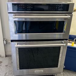 KITCHEN AID 30”WIDE BUILT IN MICROWAVE OVEN COMBO 