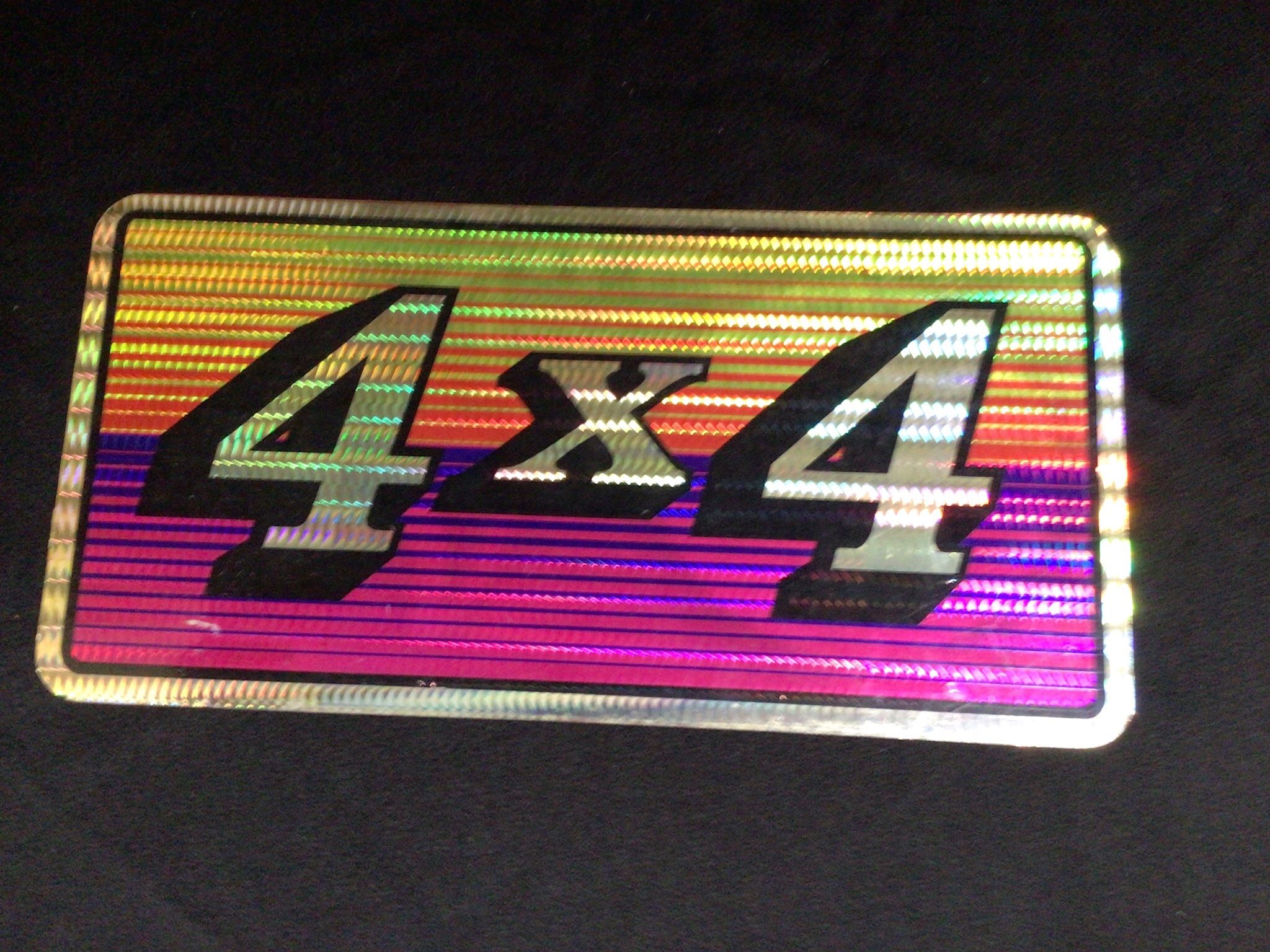 Vintage Prismatic Retro 4X4 Custom License Plate L@@K!!