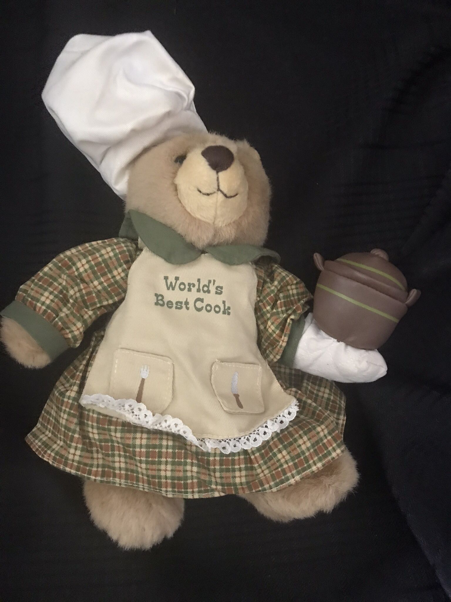 Brown Bear Dressed As A Chef Plush