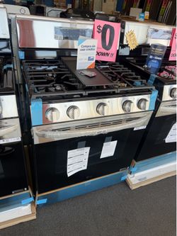 LG 5 burner gas stove w/ air fry & griddle