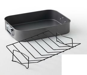 16-Inch Carbon Steel Roasting Pan with Rack