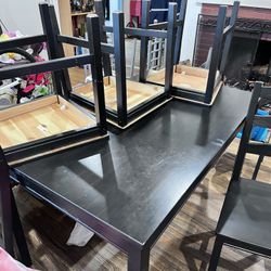 Black Table Of 4 