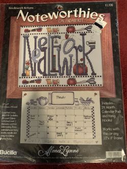 New Bucilla Needlework Noteworthies Calendar Kit Cross Stitch