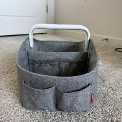 Skip Hop Nursery Style Light-Up Diaper Caddy; Heather Gray