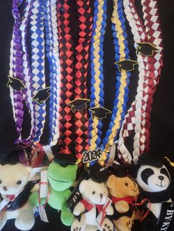 Graduation Leis. Flower And Ribbon Leis