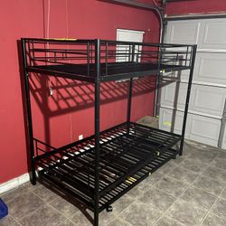 Twin Over Twin Bunk Bed With Trundle 