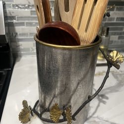 Michael Aram wood spoons holder