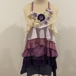 Tiered Purple Dress