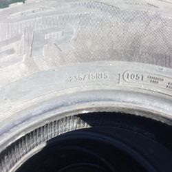 4 Slightly Used Size 15 Tires