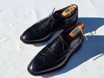 Johnston & Murphy Optima Wingtip Oxford Dress Shoes Mens 10 D Made in USA