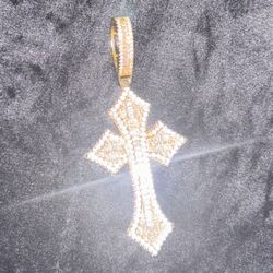 14k Yellow Gold Cross  