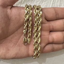 14k Gold Chain Rope Style