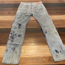 Stiletto x Levi's 'Oil Stained' Custom Acid Wash Denim Jeans