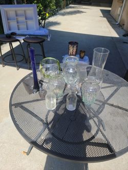 Lot of Glass Vases 8 Pieces