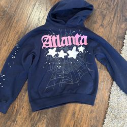 Navy Atl Sp5der Hoodie