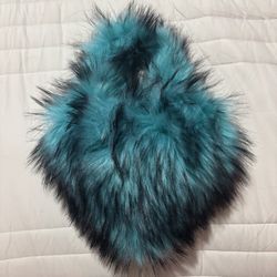 Nayrs Studio Turquoise Fur Heart Bag