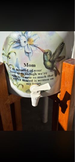 Hummingbird Ceramic Water Dispenser with stand