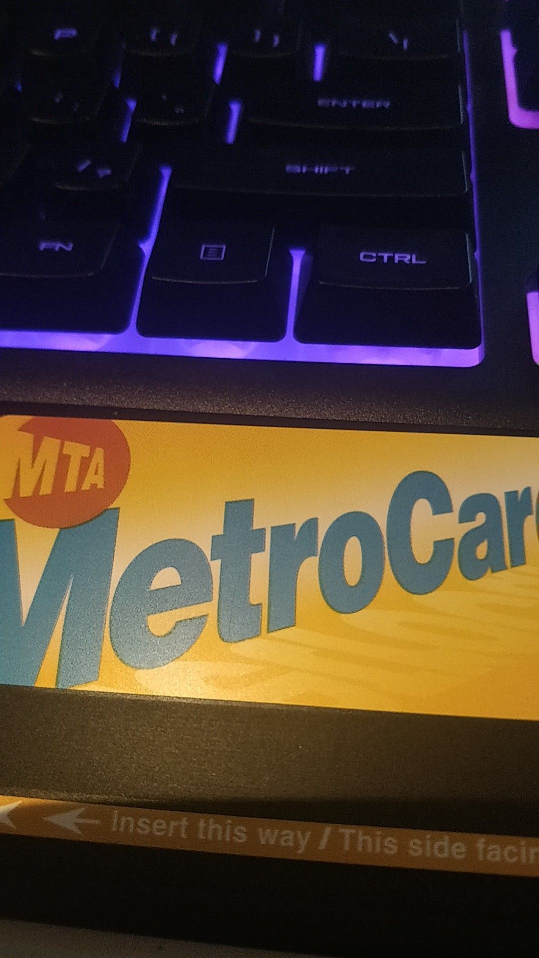 MTA ONE MONTH CARD UNUSED