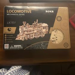 ROKR Locomotive Mechanical Wooden Gear 3D Puzzle Kit