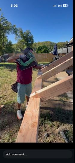Framing we built patios Framing we built patios