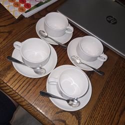 Espresso Cups, Saucers And Spoons Aozita