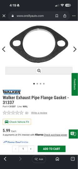 Walker Exhaust Pipe Flange Gasket - 31337