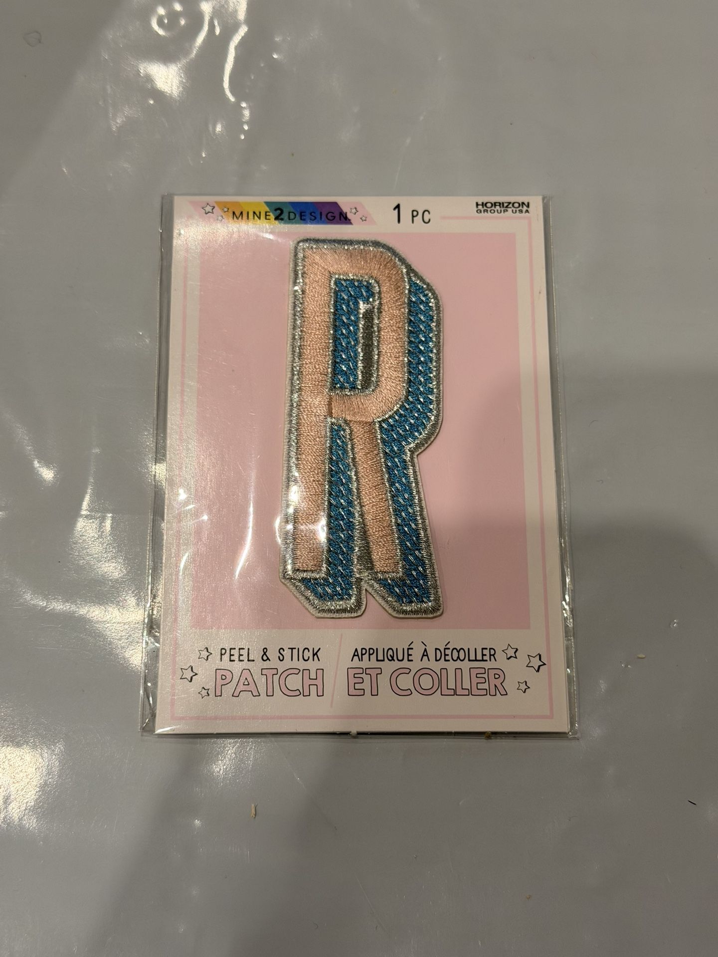 🌈 Mine 2 Design Peel & Stick Embroidered Letter Patch – “R”