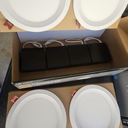 Slim Baffle Integrated LED 6 in
Round Adj Color Temp Canless
Recessed Light for Kitchen Bath
Living rooms, White 4-Pack