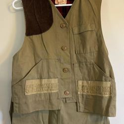Bob Allen Vest Vintage Size 40 Hunting Shooting Skeet Trap Canvas Flannel