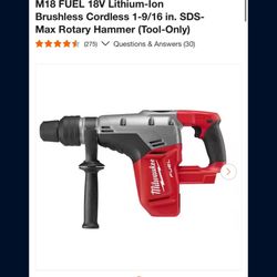 M18 FUEL 18V Lithium-Ion Brushless Cordless 1-9/16 in. SDS-Max Rotary Hammer 