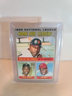 #65 1969 NL Home Run Leaders - 1970 Topps Aaron, McCovey, May